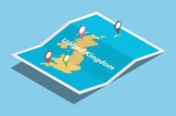 uk united kingdom explore maps country nation with isometric style and pin location tag on top