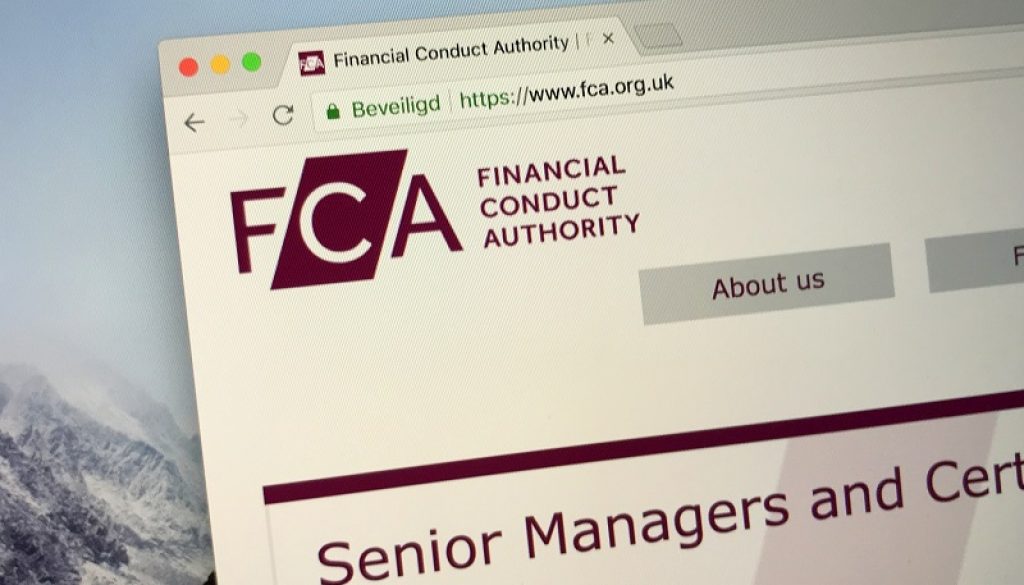 London, United Kingdom -September 12, 2018: Website of The Financial Conduct Authority or FCA, a financial regulatory body in the United Kingdom.