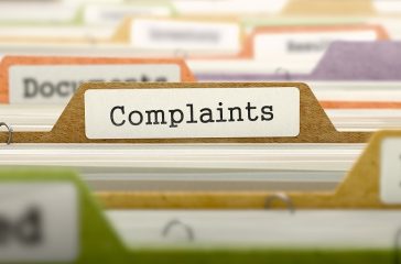 Complaints Concept on File Label.