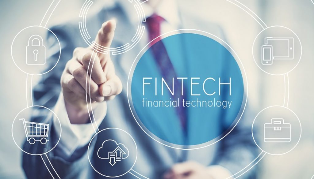 Fintech concept financial technology future business