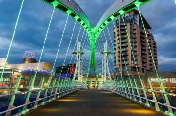 Millennium Bridge -Salford, Greater Manchester, England.