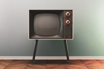 Retro old tv on background 3D illustration